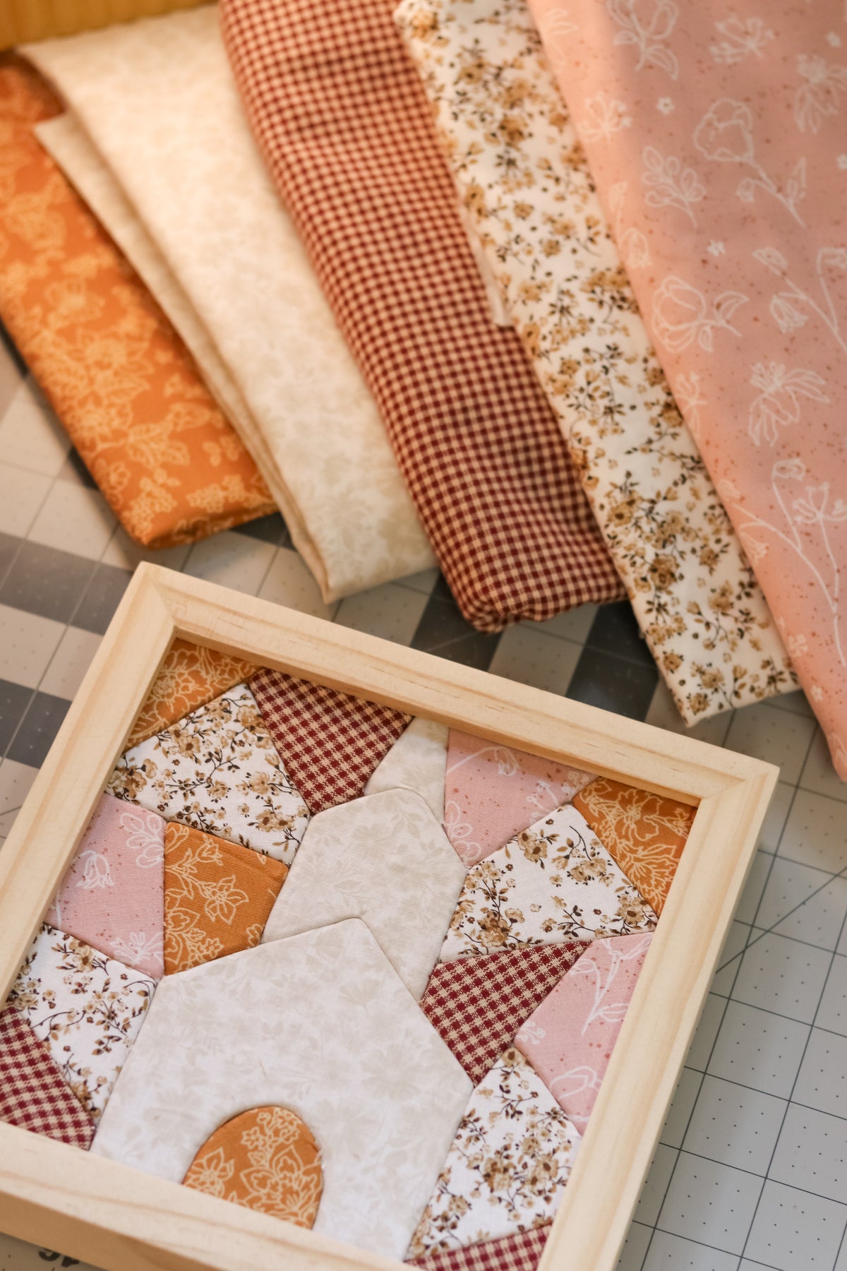 Create your own Fabric Art Kit - Sunday Sunrise Church