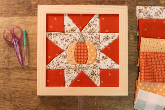 Create your own Fabric Art Kit - Pumpkin Quilt