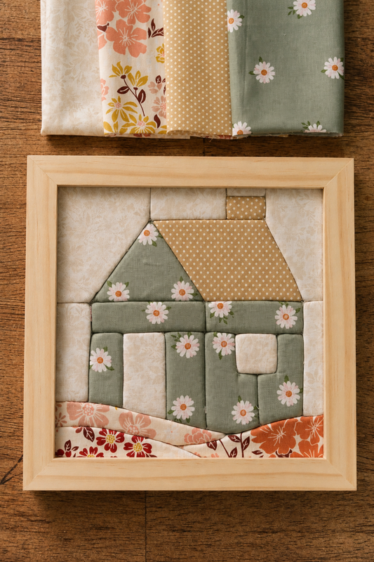 Create your own Fabric Art Kit - cozy cottage