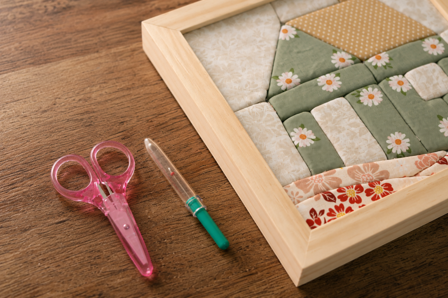 Create your own Fabric Art Kit - cozy cottage