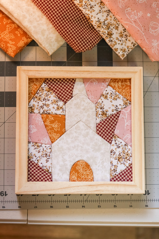Create your own Fabric Art Kit - Sunday Sunrise Church