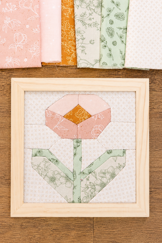 Create your own Fabric Art Kit - pink rose