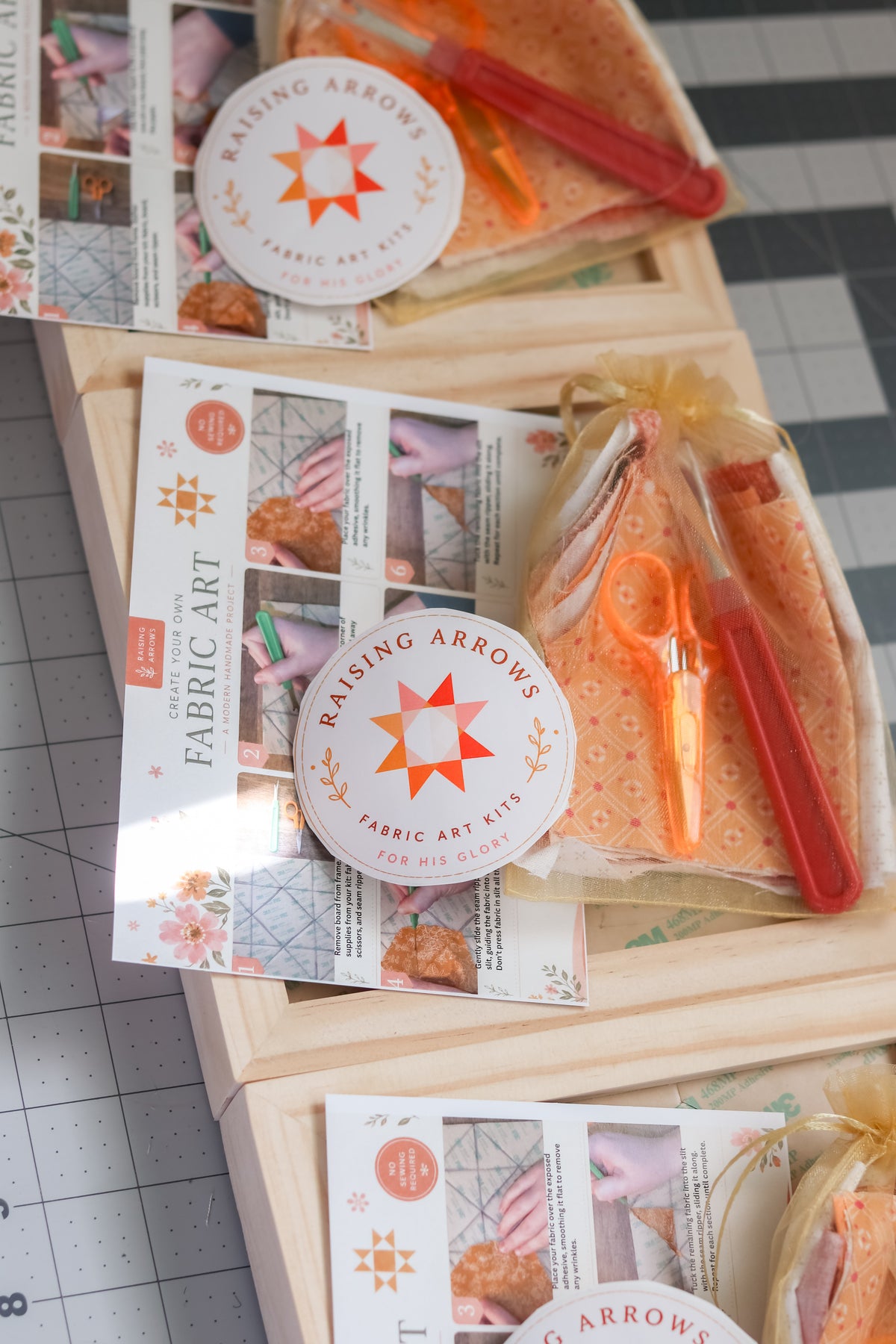 Create your own Fabric Art Kit - Flower Field