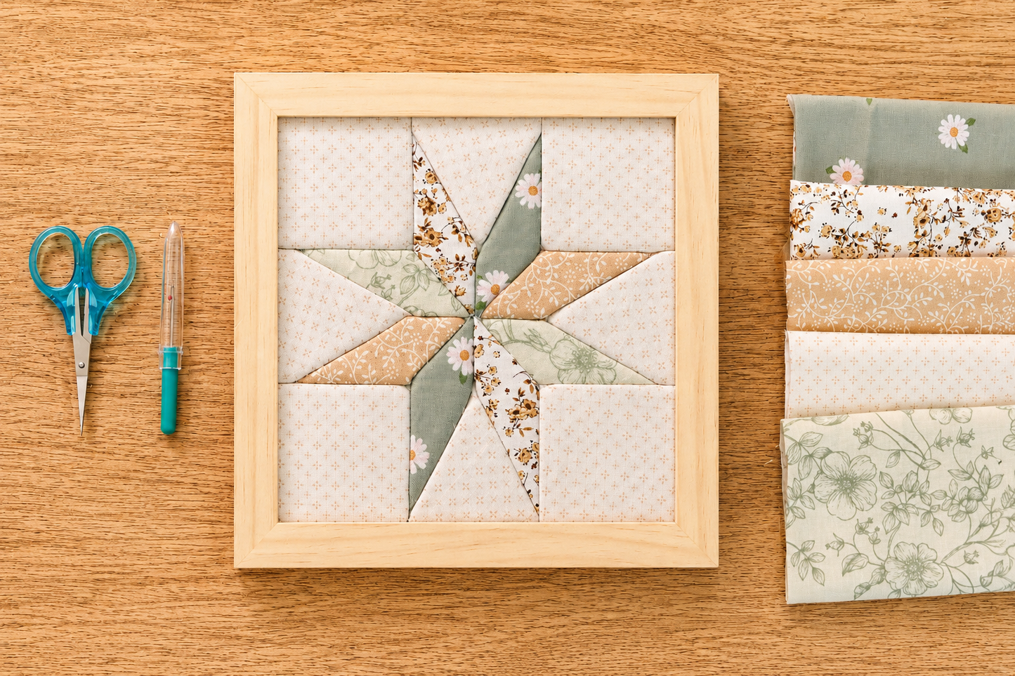 Create your own Fabric Art Kit - star quilt