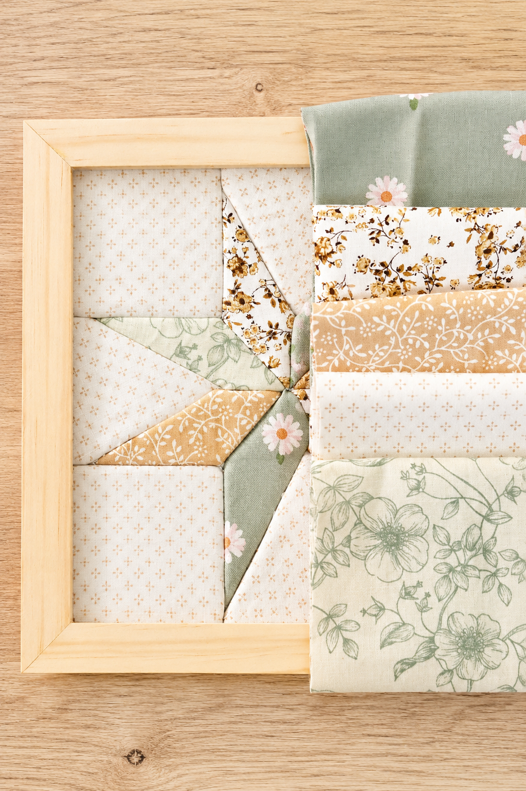 Create your own Fabric Art Kit - star quilt