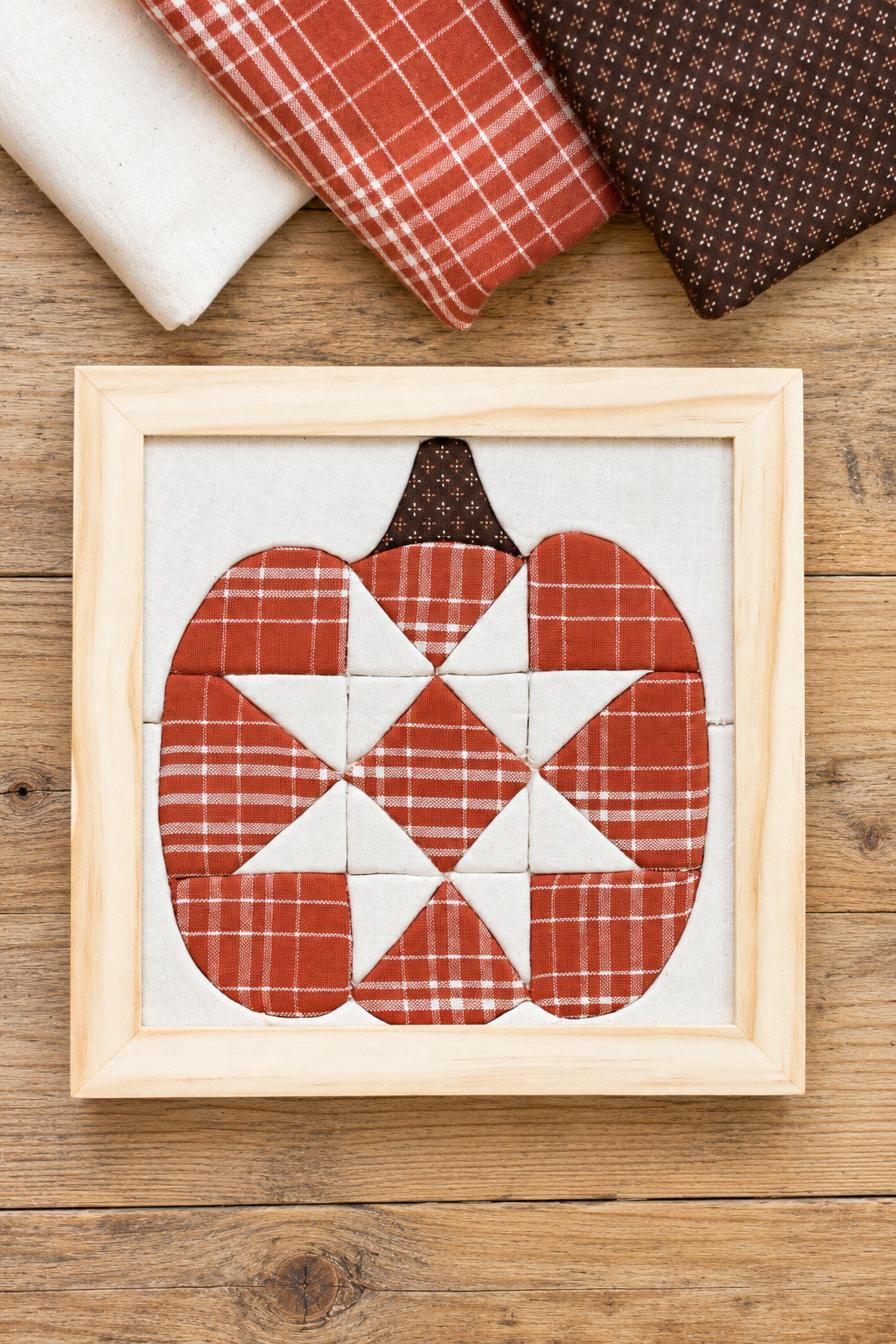 Create your own Fabric Art Kit - Vintage Pumpkin Quilt