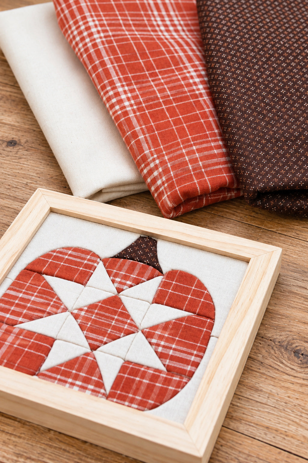 Create your own Fabric Art Kit - Vintage Pumpkin Quilt